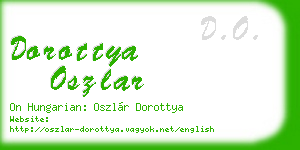 dorottya oszlar business card